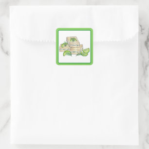 Achtmiddag Tea Party Cucumber Dill Finger Sandwich Vierkante Sticker