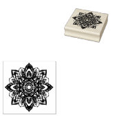 Achtpuntsster Bloem Mandala Rubberstempel (Gestempeld)