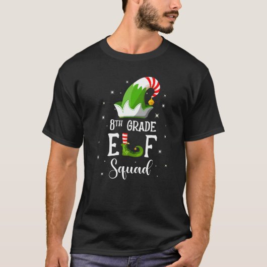 Achtste graad Elf Squad Family Matching Group Chri T-shirt (Voorkant)