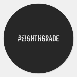 Achtste klas student of leraar trendy cadeau ronde sticker