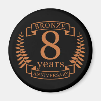 Achtste trouwdag in Bronze 8 jaar Magneet