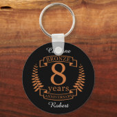 Achtste trouwdag in Bronze 8 jaar Sleutelhanger (Voorkant)