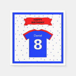 achtste verjaardag voor jongens en meisjes: naamfe servet