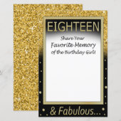 Achttien favoriete herinnering van het meisje van (Voorkant / Achterkant)