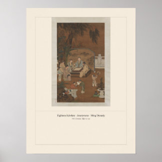 Achttien Geleerden - Anoniem, Ming-dynastie Poster