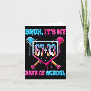 Achttien is mijn 67 33e schooldag honkbal jongens kaart