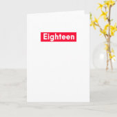 Achttien jaar oude grappige 18e verjaardag kaart (Gele Bloem)