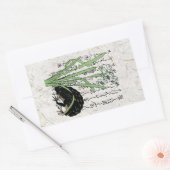 Achttiende eeuw Japanse Botanische Kikker Toad Rechthoekige Sticker (Envelop)