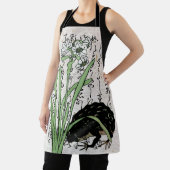 Achttiende eeuw Japanse Botanische Kikker Toad Schort (Insitu)