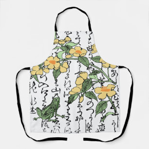 Achttiende eeuw Japanse Botanische Kikker Toad Schort