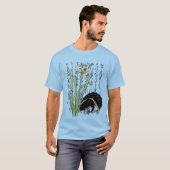 Achttiende eeuw Japanse Botanische Kikker Toad T-shirt (Voorkant volledig)