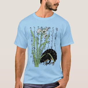 Achttiende eeuw Japanse Botanische Kikker Toad T-shirt