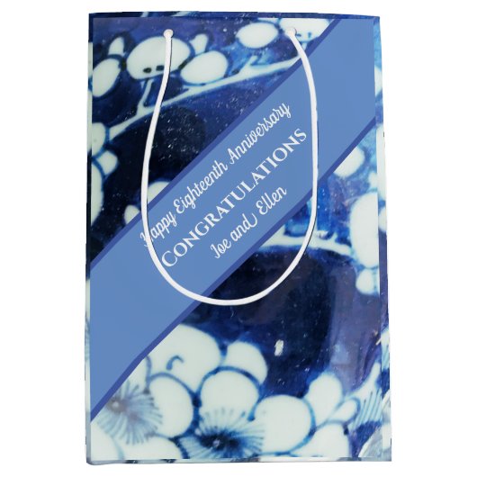 achttiende Jubileum Medium Cadeauzakje (Voorkant)