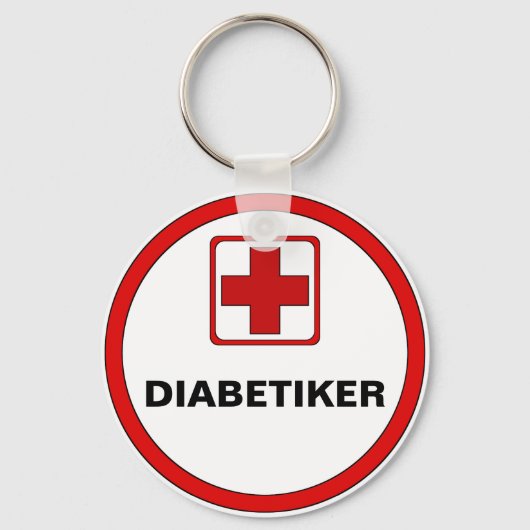 Achtung – DIABETIKER Sleutelhanger (Voorkant)
