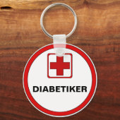 Achtung – DIABETIKER Sleutelhanger (Voorkant)