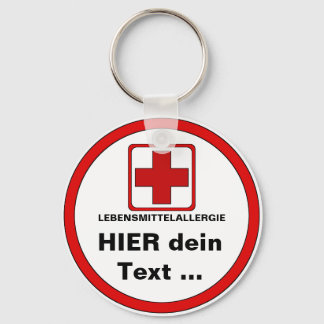 Achtung - Lebensmittel Allergie Sleutelhanger