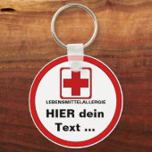 Achtung - Lebensmittel Allergie Sleutelhanger (Voorkant)