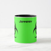 Acid Green Biohazard Gift Coffee Cup Mok (Midden)