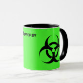 Acid Green Biohazard Gift Coffee Cup Mok (Voorkant rechts)