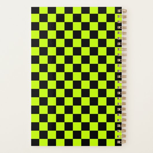 Acid green black checkerboard pattern (Dos)