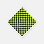 Acid green black checkerboard pattern servet (Hoek)