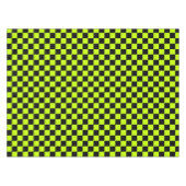 Acid green black checkerboard pattern tafelkleed (Voorkant (Horizontaal))