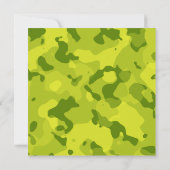 Acid Green Camo ; Invitation de la fête de retrait (Dos)