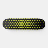 Acid Green Stippen Modern Black Skateboard (Horizontaal)