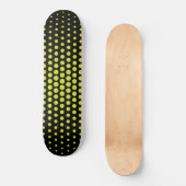 Acid Green Stippen Modern Black Skateboard (Voorkant)