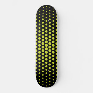 Acid Green Stippen Modern Black Skateboard