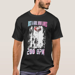 Acid House dj Uptempo, een meisje dat 200 bpm houd T-shirt