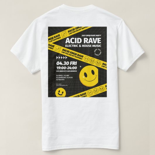 ACID RAVE T-SHIRT (Design achterkant)