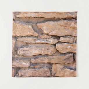 Aciënte muur. Grunge brick wall background. B Wandkleed