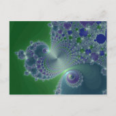 Acier bleu - Carte postale fractale (Devant)