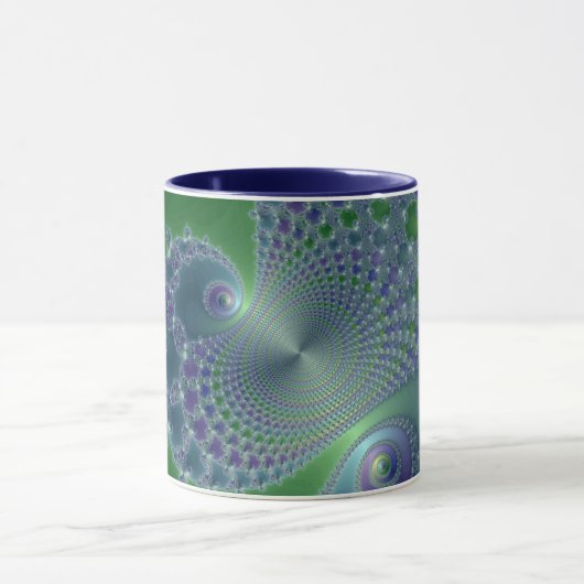 Acier bleu - Mug fractal (Centre)