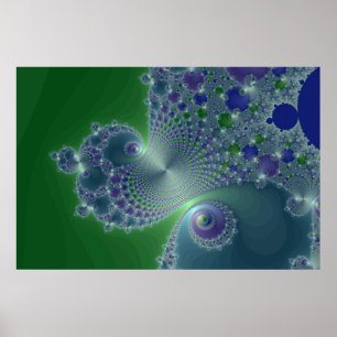Acier Bleu - Poster Fractal