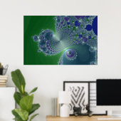 Acier Bleu - Poster Fractal (Bureau à domicile)