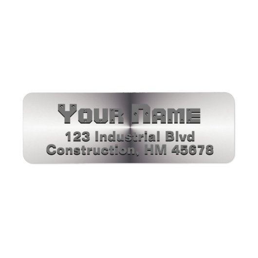 Acier Étiquette Masculine industrielle Revêtement  (Devant)