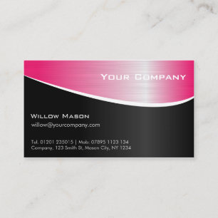 Acier inoxydable rose, carte de visite