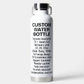 Acier isolé et bouteille de cuivre 32oz BLANC (Avant)