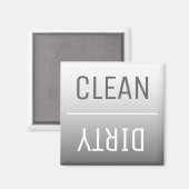 Acier moderne Gris Ombre Lave-vaisselle Magnet (Recto/Verso)