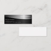 Acier Noir Inoxydable, Carte de visite professionn (Devant / Derrière)