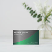 Acier noir vert inoxydable courbé, Carte de visite (Debout devant)