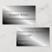 Acier poli cool, Carte de visite (Devant / Derrière)