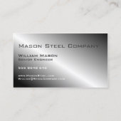 Acier poli cool, Carte de visite (Dos)