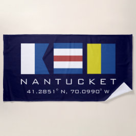 ACK Nantucket Island Nautical Beach Towel Strandlaken