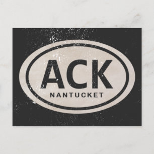 ACK Nantucket MA Beach Label Briefkaart