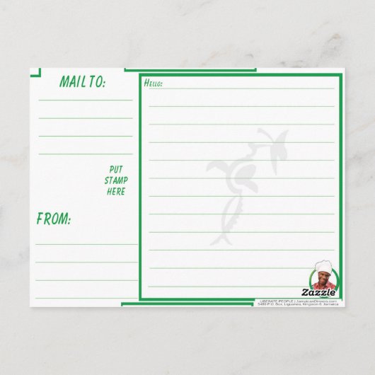 Ackee Fruit Stew Briefkaart (Achterkant)