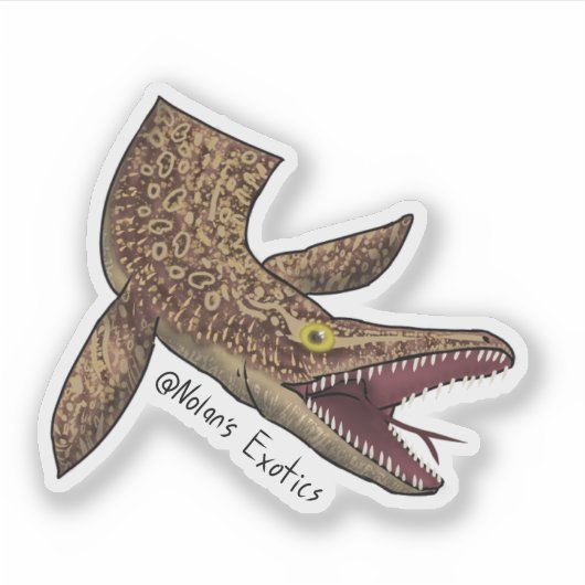 Ackie monitor-Mosasaurus sticker (Devant)