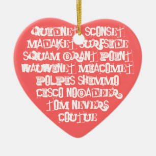 ACKnoKnowledge Nantucket Places Keramisch Ornament
